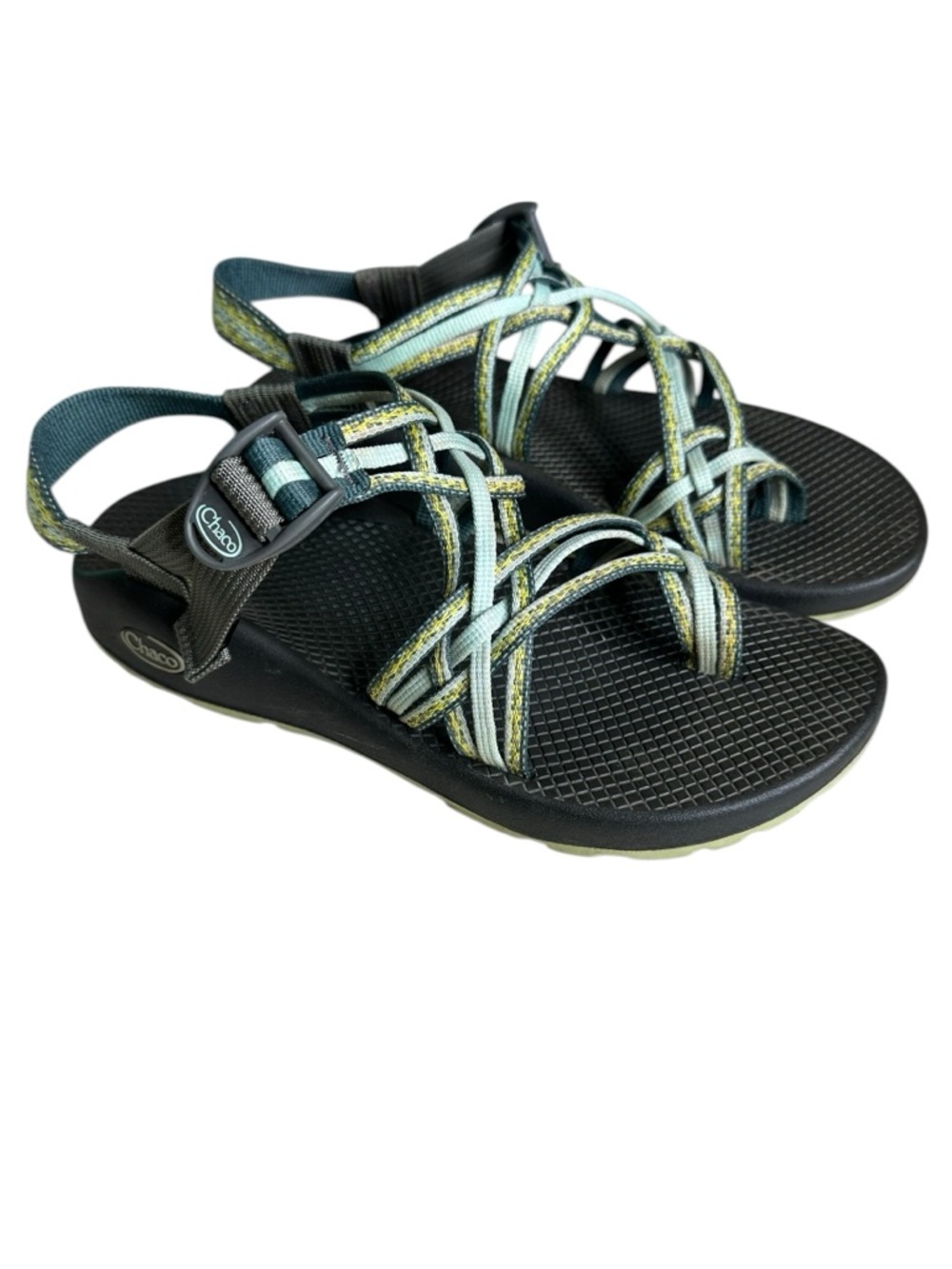 Chaco Women's ZX3 Classic Stardust Teal Adjustable Strap Toe Loop Sandal. Size 9